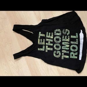 Let the good times roll tank top